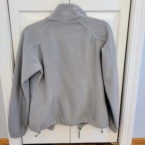 Columbia Light Gray Zip Up Fleece, Ladies Size Medium - Picture 5 of 5